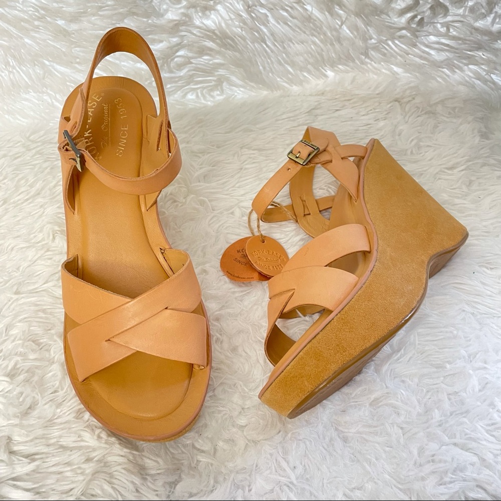 KORK-EASE “AVA” VACHETTA LEATHER PLATFORM SANDAL 8
